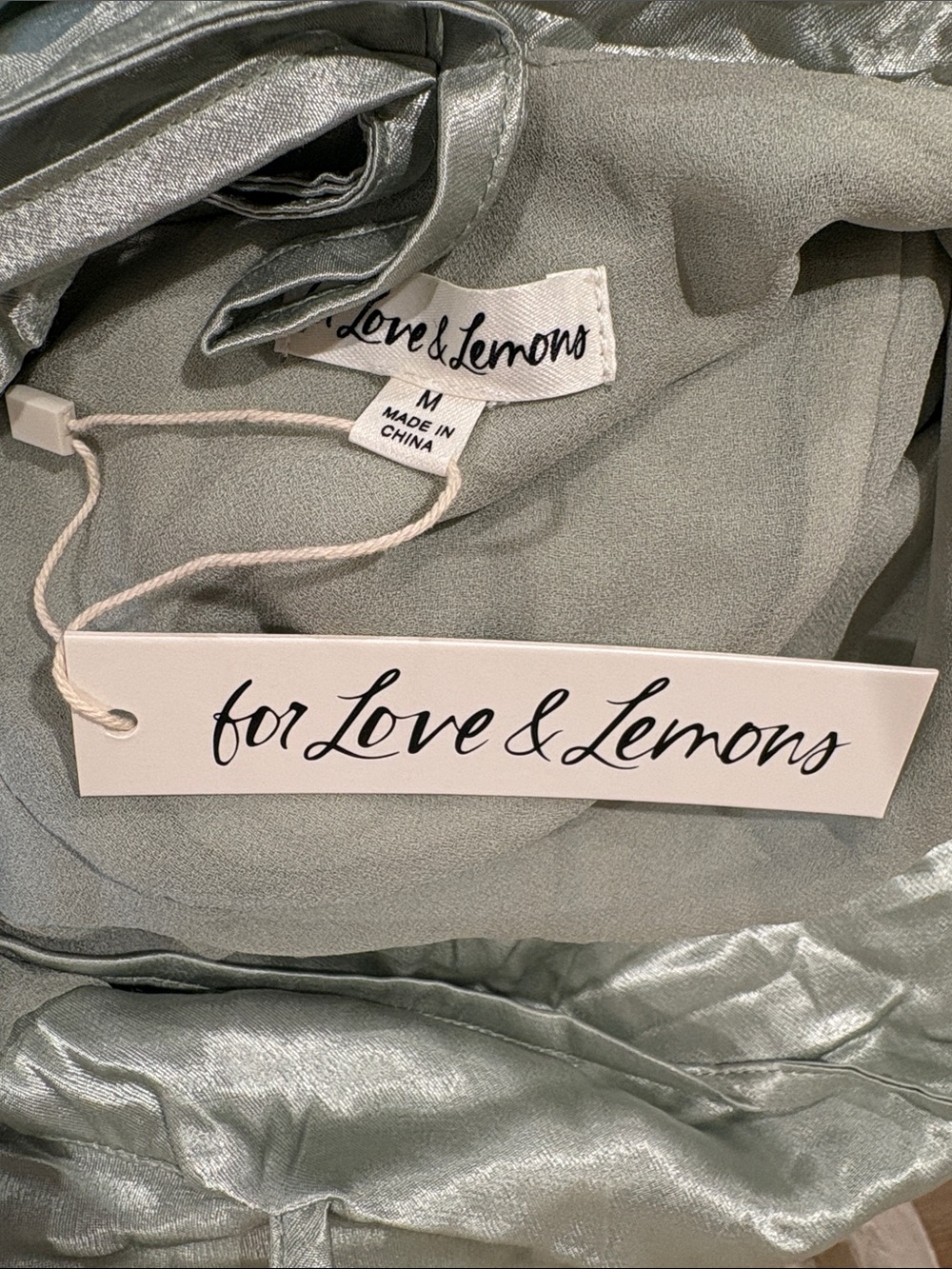 $319 NWT Sage For Love And Lemons “Jewel” Maxi Dress Sz Medium - Picture 4 of 12